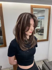 歐美挑染作品，設計師 Ying，台北大安區Holly hair