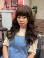 韓式波紋捲作品，設計師 小希設計師，桃園中壢區中壢米樂美髮沙龍