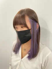 霧感髮色、內層挑染作品，設計師 Vina，新北新莊區原 Hair Salon