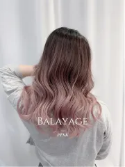 霧感粉色手刷漸層染作品，設計師 Rachel 瑞秋，高雄左營區RAM hair studio