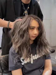 歐美手刷染作品，設計師 ✂️Leo✂️，新北新店區原崎髮廊