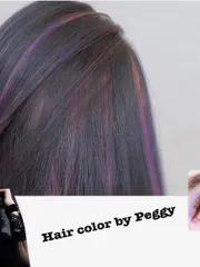 漸層挑染作品，設計師 peggy，台中西區初 裏 髮 廊