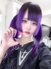 高飽和紫色作品，設計師 Momo，高雄苓雅區Mr.6 hair salon