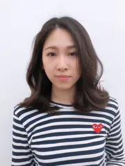 溫柔慵懶捲 中長髮作品，設計師 Ann🎈，高雄鼓山區尤拿髮藝 青海館