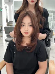 韓系層次燙髮作品，設計師 Molly🎈，台南東區Komm hair南紡店