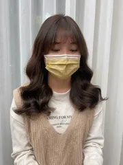 韓系燙髮作品，設計師 Winni，高雄三民區苒也