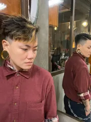 高層次油頭作品，設計師 小美，台中中區buzz barbershop