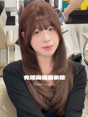 免漂霧感蜜茶棕作品，設計師 Quan，台中北區LAB hairsalon