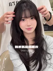 韓系氛圍感層次燙作品，設計師 Quan，台中北區LAB hairsalon