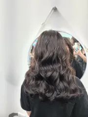 韓系層次燙作品，設計師 姝蓉，台北大安區Hair Garden