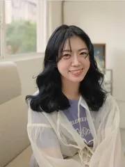 韓系中長髮作品，設計師 Xuan 萱，台中西屯區Korewa大隆店三樓