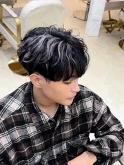 區塊設計染作品，設計師 LESLIE，台北中正區Allies hair salon