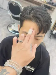 韓系層次剪裁作品，設計師 小9，高雄三民區99 Barbershop