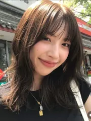 韓系層次燙作品，設計師 小美，台北大安區Hearts