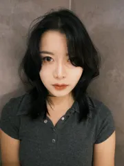 韓系鎖骨髮作品，設計師 小美，台北大安區Hearts