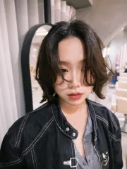 韓系外翹燙作品，設計師 小美，台北大安區Hearts