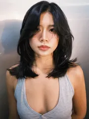 層次鎖骨髮作品，設計師 小美，台北大安區Hearts
