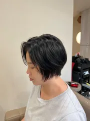 韓系濕亮感短髮作品，設計師 Fiona，台中北區MOGA HAIR