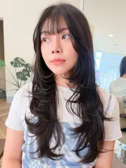 韓系層次燙作品，設計師 沐巳Aaron艾倫，桃園桃園區沐巳