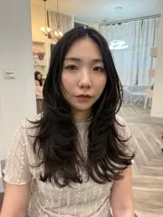 韓系層次燙作品，設計師 沐巳Aaron艾倫，桃園桃園區沐巳