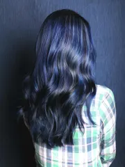 線光染+霧藍色+女生染髮作品，設計師 KAI，台南東區髮の匠Hair salon