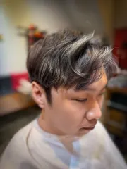線光染+冷棕髮色作品，設計師 KAI，台南東區髮の匠Hair salon