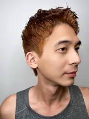 亞麻棕色+男生剪髮作品，設計師 KAI，台南東區髮の匠Hair salon