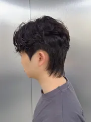 韓系狼尾紋理燙作品，設計師 Zoe，台北中山區Komm hair松江店