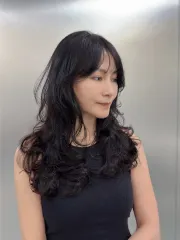 層次燙作品，設計師 Zoe，台北中山區Komm hair松江店