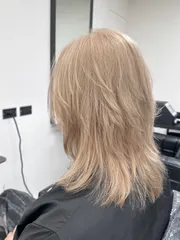 白金髮色狼尾剪作品，設計師 威廉，台北中山區Kommhair 松江店