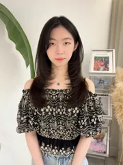 韓系層次剪裁作品，設計師 Kina，台北大安區ROUND2 HAIR SALON 復興店