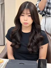 韓系慵懶大波浪作品，設計師 子寧設計師，新北板橋區Faith salon 費思沙龍