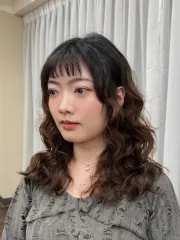 法式慵懶卷作品，設計師 阿柷，台北中山區初見理髮沙龍