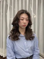 電棒感捲髮作品，設計師 阿柷，台北中山區初見理髮沙龍