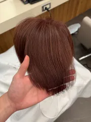 蓋白髮蜜糖橘棕作品，設計師 速速 （一個包你滿意的設計師），台北內湖區新宿髮型（內湖店）