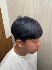男生藍灰漂髮作品，設計師 速速 （一個包你滿意的設計師），台北內湖區新宿髮型（內湖店）