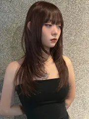 韓系層次剪裁作品，設計師 Round2 芝芝，高雄新興區Round2 林森店
