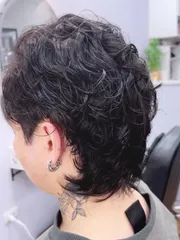 男士狼尾捲作品，設計師 詩怡，台中沙鹿區NS hair salon