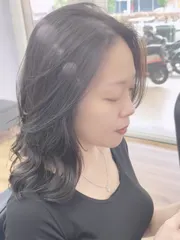 韓式鎖骨捲度作品，設計師 詩怡，台中沙鹿區NS hair salon