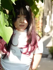 高層次剪髮/莓果酒紅色作品，設計師 Amy，台南中西區Hair de cross
