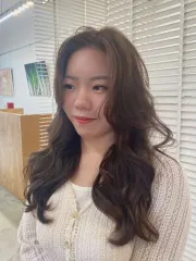 韓系波紋燙作品，設計師 Amy，台南中西區Hair de cross