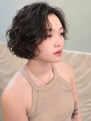 韓系燙髮作品，設計師 丹尼爾-FLy hair-Daniel，高雄左營區Flyhair
