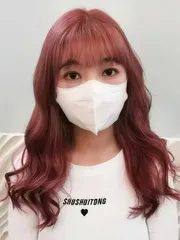 霧感粉棕色作品，設計師 丹尼爾-FLy hair-Daniel，高雄左營區Flyhair
