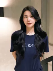 八字瀏海、韓系捲度作品，設計師 Vita，台中北區The Warm hair salon （鄰近一中商圈）