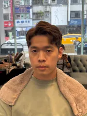 男士紋理燙作品，設計師 Grace，高雄左營區川hair salon