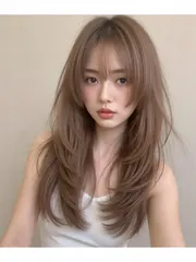 日系羽毛剪髮作品，設計師 Momo，高雄苓雅區雙藝髮廊