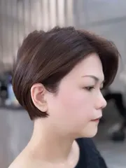 韓系短髮作品，設計師 小葉，桃園桃園區X hair salon （沐已）
