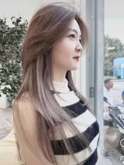 韓系層次作品，設計師 小葉，桃園桃園區X hair salon （沐已）