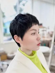 韓系短髮作品，設計師 小葉，桃園桃園區X hair salon