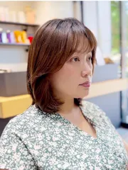 空氣瀏海低層次剪裁作品，設計師 小葉，桃園桃園區X hair salon （沐已）